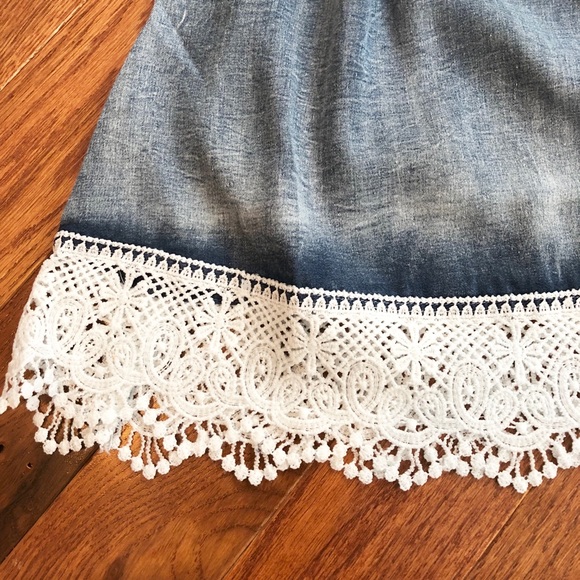 🔵 1 LEFT!! 🔵 denim off shoulder top - Picture 5 of 5